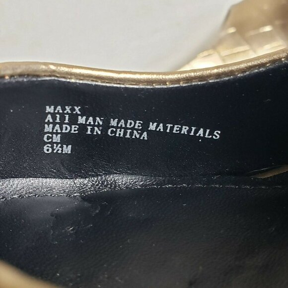 Charles David Womens Maxx Gold Pointed Toe Slip On High Heels Pumps Size 6.5 M - Picture 10 of 12